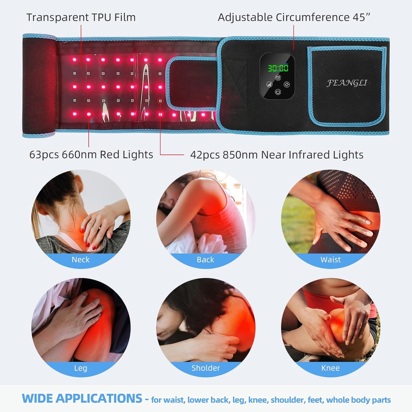 Cordless Infrared Red Light Therapy Belt